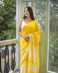 Luxury Linen Saree with Smooth Finish | Running Blouse Piece