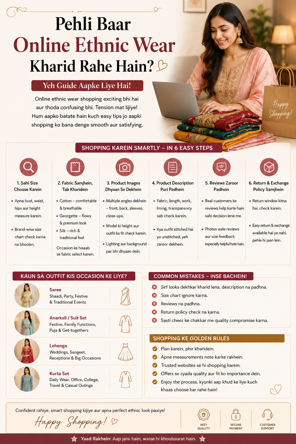 Pehli Baar Online Ethnic Wear Kharid Rahe Hain?