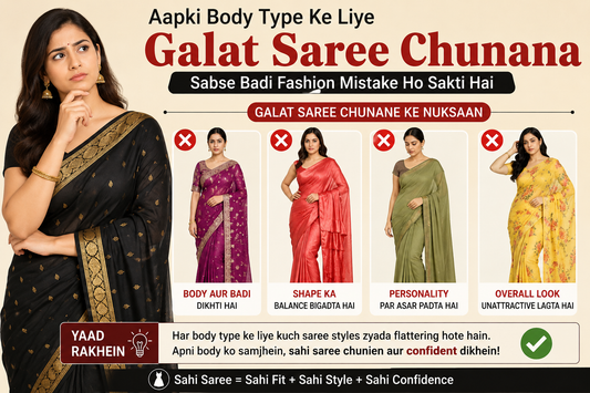 Aapki Body Type Ke Liye Galat Saree Chunana Sabse Badi Fashion Mistake Ho Sakti Hai!