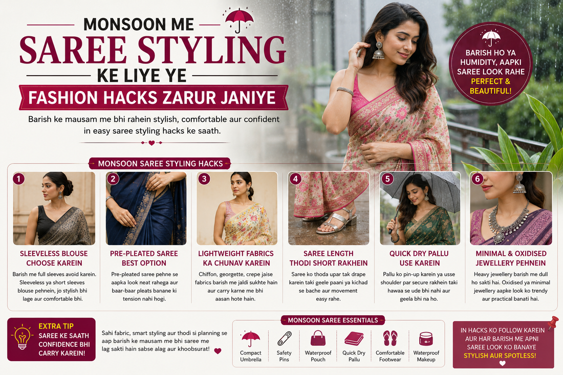 Monsoon Me Saree Styling Ke Liye Ye Fashion Hacks Zarur Janiye –