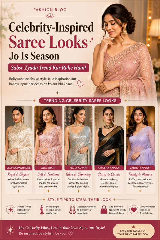 Celebrity-Inspired Saree Looks Jo Is Season Sabse Zyada Trend Kar Rahe Hain