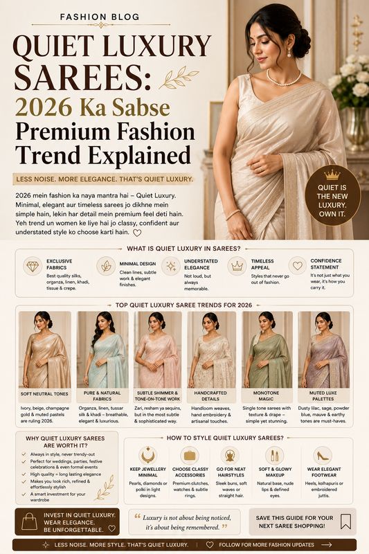 Quiet Luxury Sarees: 2026 Ka Sabse Premium Fashion Trend Explained