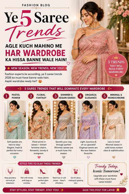 Ye 5 Saree Trends Agle Kuch Mahino Me Har Wardrobe Ka Hissa Banne Wale Hain