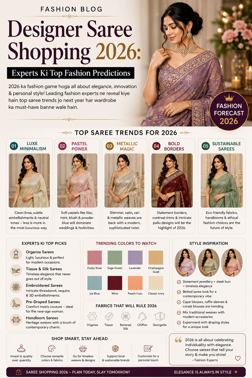 Designer Saree Shopping 2026: Experts Ki Top Fashion Predictions