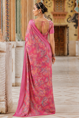 Premium Pure Linen Cotton Abstract Print Saree