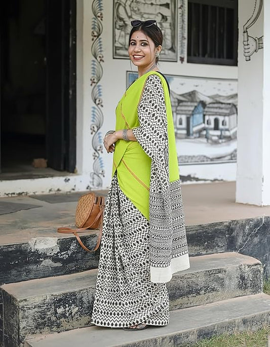 Luxury Jacquard Saree with Modern Ethnic Touch