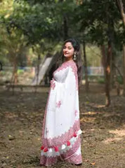 Pure Linen Cotton Saree For Women | premium | Running Blouse Piece