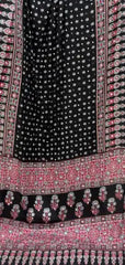 Mirror Ajrakh Modal Silk Saree With Blouse Set