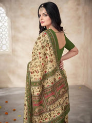 Heritage Canvas Pure Linen Cotton Saree
