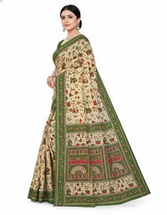 Heritage Canvas Pure Linen Cotton Saree