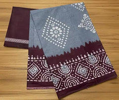 Royal Wine Pure Linen Cotton Saree