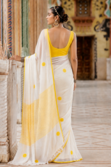 Premium Linen Cotton Blend Printed Saree
