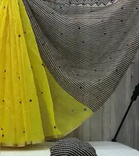 Pure Linen Cotton Saree For Women | premium | Running Blouse Piece