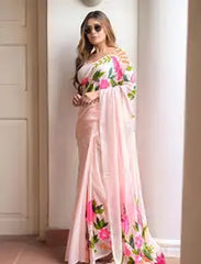 Royal Weave Pure Linen Printed Saree with Blouse